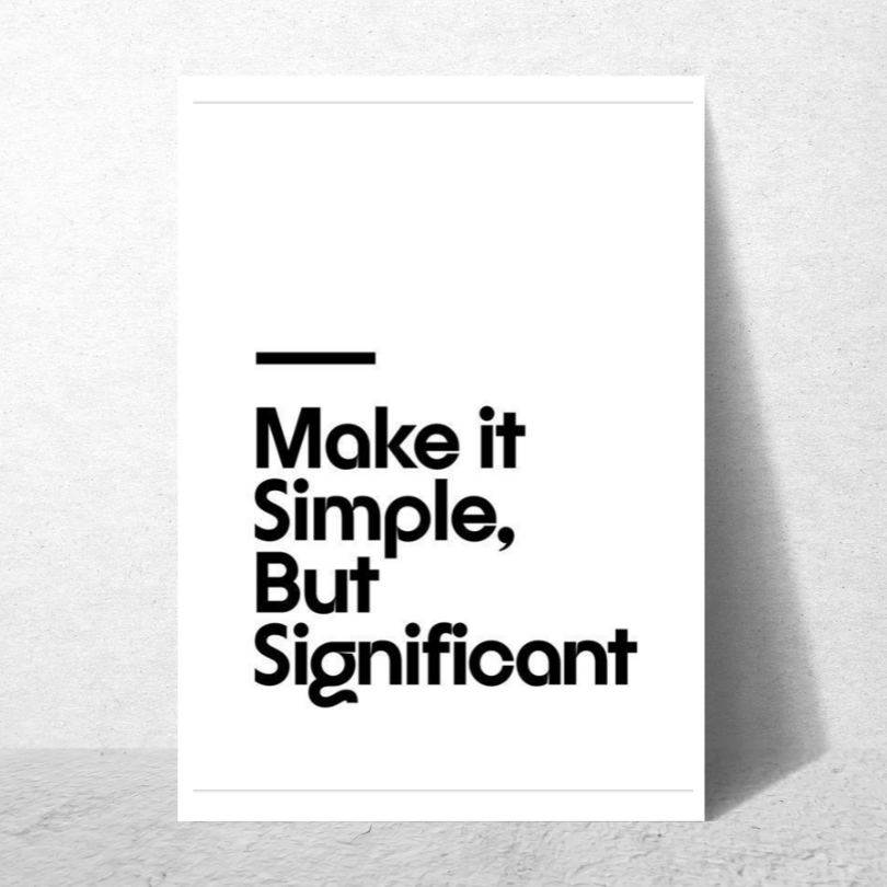 Poster - Simple but Significant