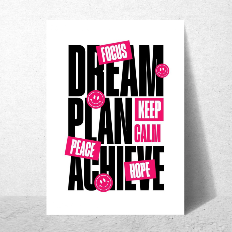 Poster - Dream, Plan & Achieve