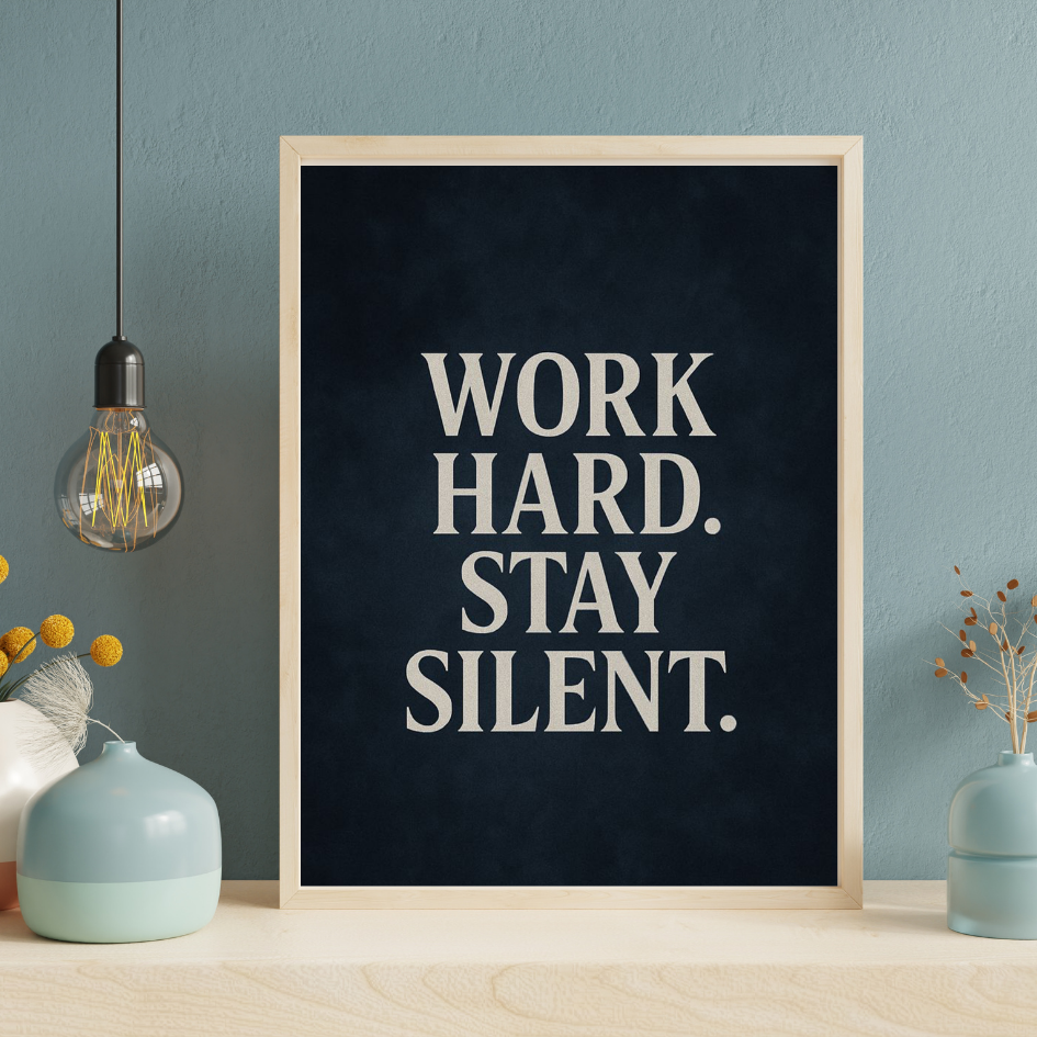 Poster - Work Hard Stay Scilent