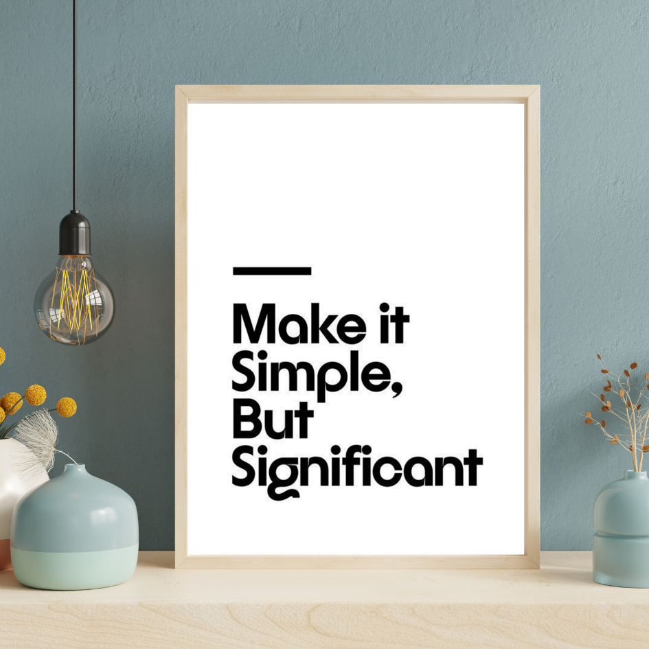 Poster - Simple but Significant
