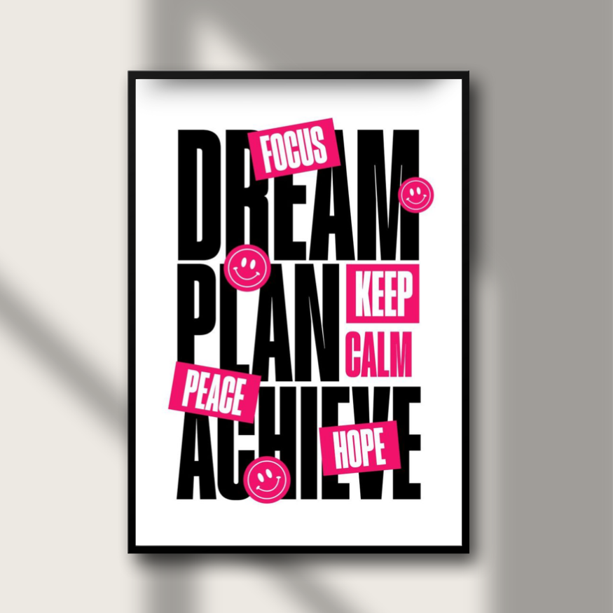 Poster - Dream, Plan & Achieve